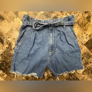 Dynamite Blue High Waist Paper Bag Shorts size 28